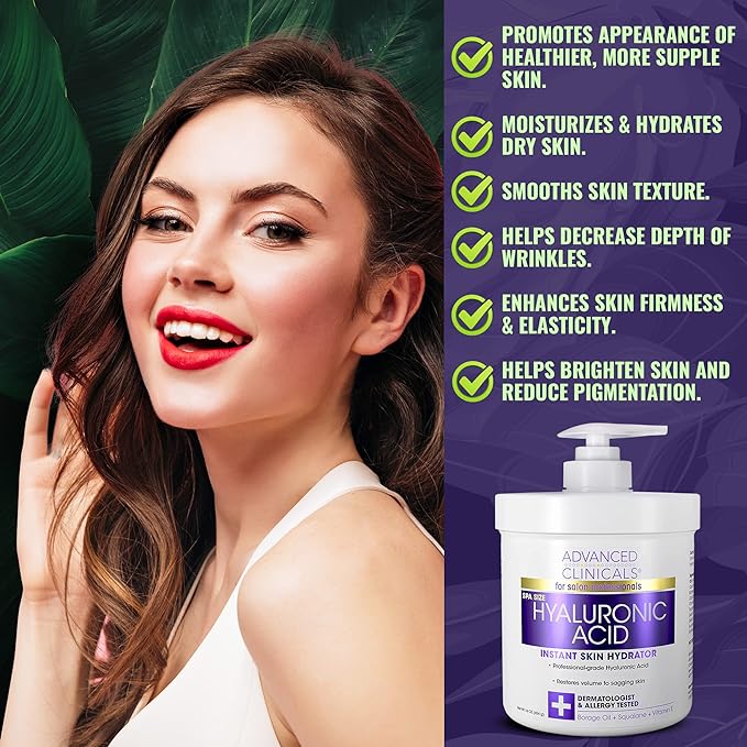 Advanced Clinicals Hyaluronic Acid Body Lotion Hydrating