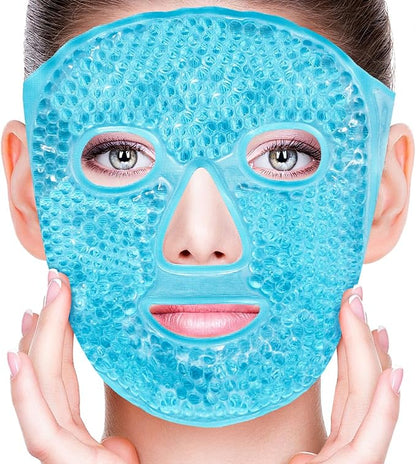 Bundles of CONBELLA Face Eye Masks for Dark Circles and Puffiness, Migraines, Headache, Stress, Redness, Cooling Face Masks for Women Man, Hot Cold Use Ice Face Mask.