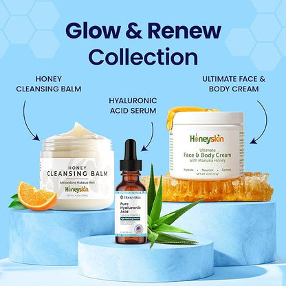 Eye Firm Antioxidant Nano Serum - with Hyaluronic Acid, Manuka Honey and Aloe Vera - Anti Aging and Anti Wrinkle - Spots and Hyperpigmentation Treatment (0.5oz)