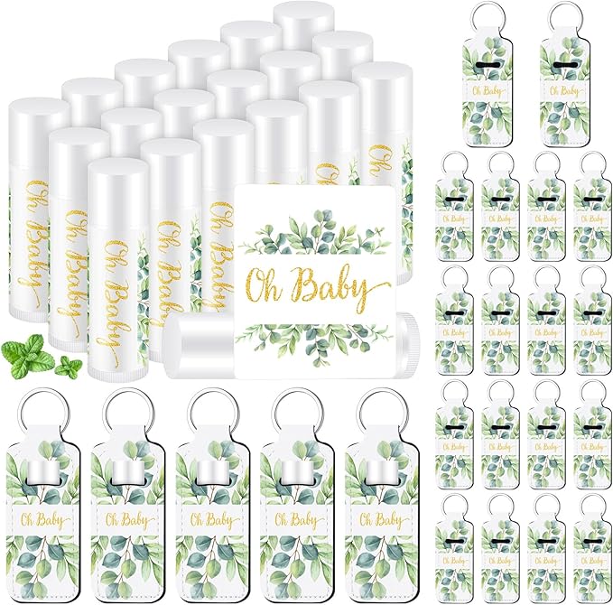18 Sets Baby Shower Bridal Shower Guests(Eucalyptus