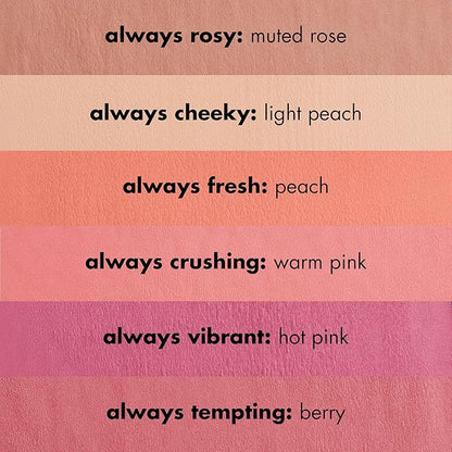 e.l.f. Primer-Infused Matte Blush, Long-Lasting, Lightweight & Buildable Always Vibrant