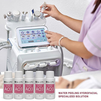 Water Peeling Hydrofacial Skincare Face Moisturizer Cleaning Skin Serum Aqua Peel Concentrated Solution 30ml/1.01oz Per Bottle Dilute to 800ml/27oz Solution Use AS1 SA2 AO3 5 Bottles Per Set(AO3)