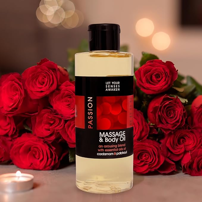 LOVE PLAY Massage Oil - Premium Massage and Body Oil for Massage Therapy - Vitamin E Infused - Essential Oil Blended 6.76 Fl Oz