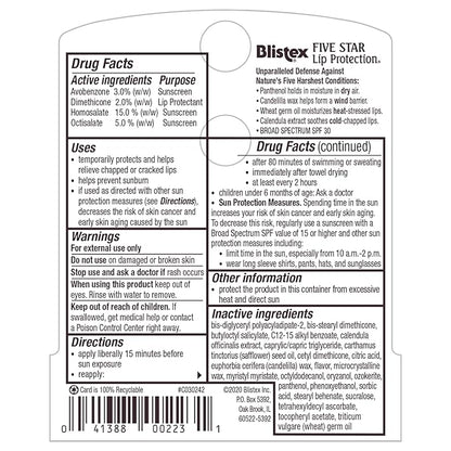 Blistex Five Star Lip Protection Balm,