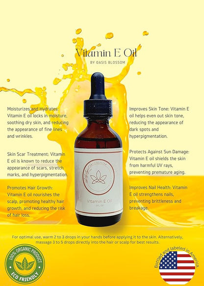 Organic Vitamin E Oil for Skin,