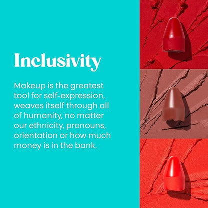 Thread Beauty Color It Vegan Lipstick, Moisturizing Lip Color with a Satin Matte Finish, Lovely – Burgundy Brown