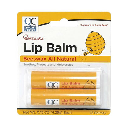 Quality Choice Beeswax Lip Balm All 0.15oz