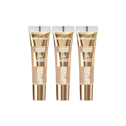Ruby Kisses 24K Gold Oil Lip Gloss (6 Count, Gold & Rose Gold)