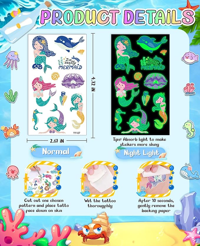 Mermaid Birthday Decorations Party Favors Girls Toys Age Year Old