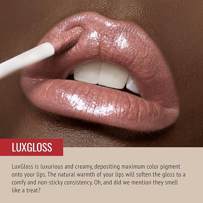 Runway Rogue LuxGloss Kit with 2 Moisturizing Shimmer Lip Gloss Tubes (‘Strike a Pose’ and ‘Fashion Week’) and 1 Water-Resistant Matte Lip Liner Pencil (‘Work It Babe’)