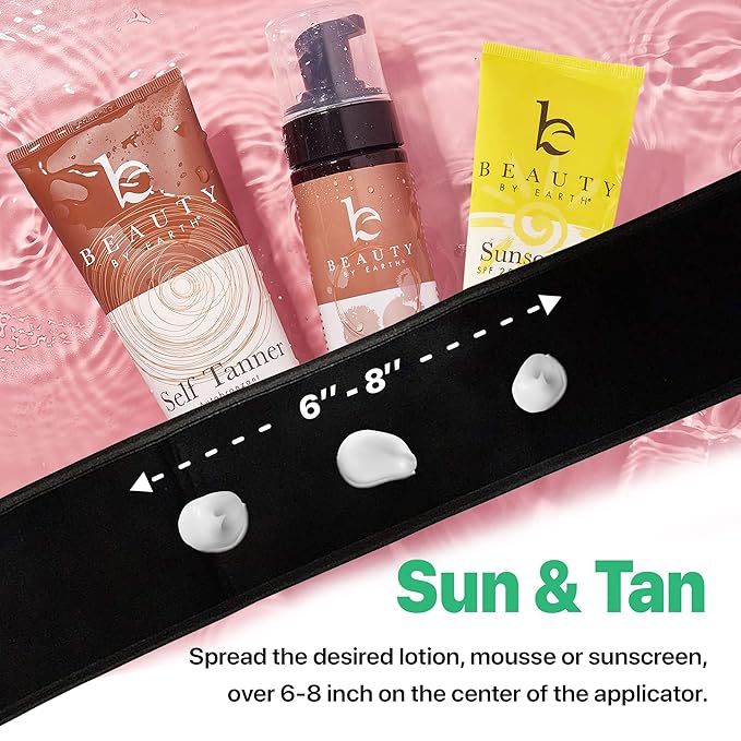 Self Tanner Back Applicator - Use With Self Tanner or Any Self Tan Product, Sunless Tanning Back Applicator, Back Lotion Applicator, Tanning Mitt for Back