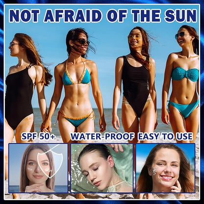 Sun Stick,Watery Sunscreen Stick for Face,Matte Long Lasting Non-Greasy SPF 50+Sunstick F
