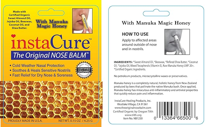 InstaCure's Original Nose Balm with Manuka Heals