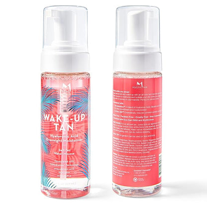Mystic Tan Wake-Up Tan Hyaluronic Acid Overnight Moisturizer – Self-Tan Water Mousse, 5.5 fl. oz / 172 ml