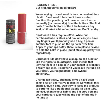 Hurraw! Cherry & Lemon Lip Balm,