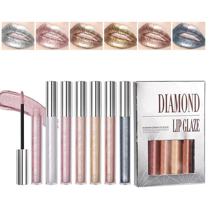 COOSA Glitter Liquid Lipsticks, Diamond Shimmer Metallic Lipstick Glitter