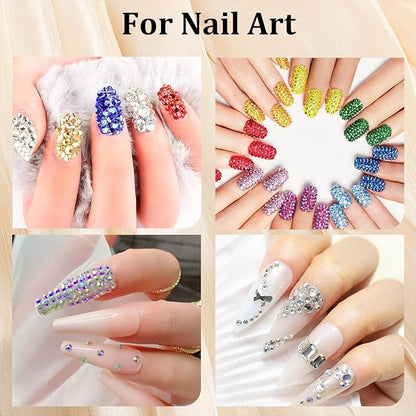 Colorful Face Gems for Makeup Set, Clear Glass