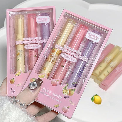 3 Colors Heart Jelly Lipstick, Hydrating Lip Gloss Tint Jelly Love Lipstick, Long Lasting Moisturizing Tinted Lip Balm Plumping Lip Stain, Non-sticky, Vivid Color Glossy Lip Gloss Stick Lip Makeup