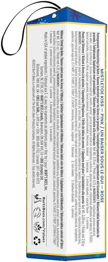 Burt's Bees Mistletoe Kiss Pink, Pomegrante, Gift