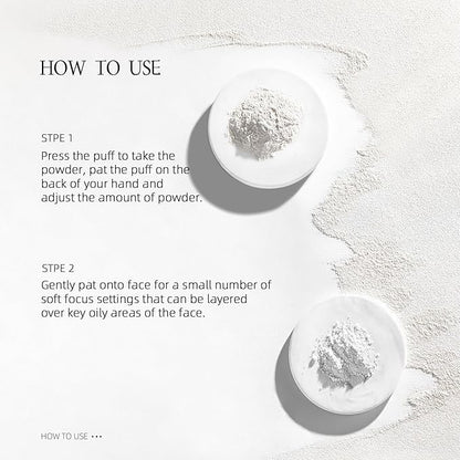 Nude Translucent Makeup Setting Powder, Waterproof High-Definition Traceless