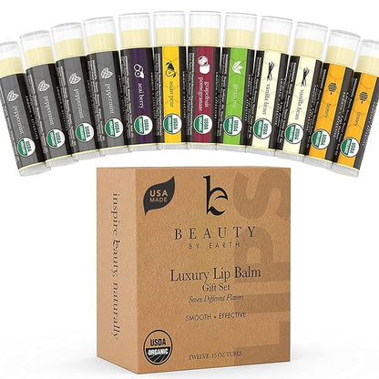 Natural Lip Balm Chapstick Pack -