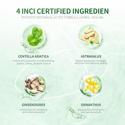 Luminous Ice Facial Mask, Hydrating Gel for Sensitive Skin, Herbal-Infused Formula with Centella Asiatica, Astragalus, Ginseng & Osmanthus, 1.69 fl. oz