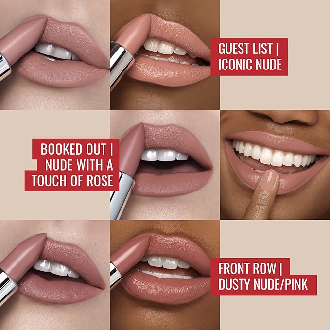 Runway Rogue 90s Vibe Lipstick Trio, Moisturizing Matte Rogue