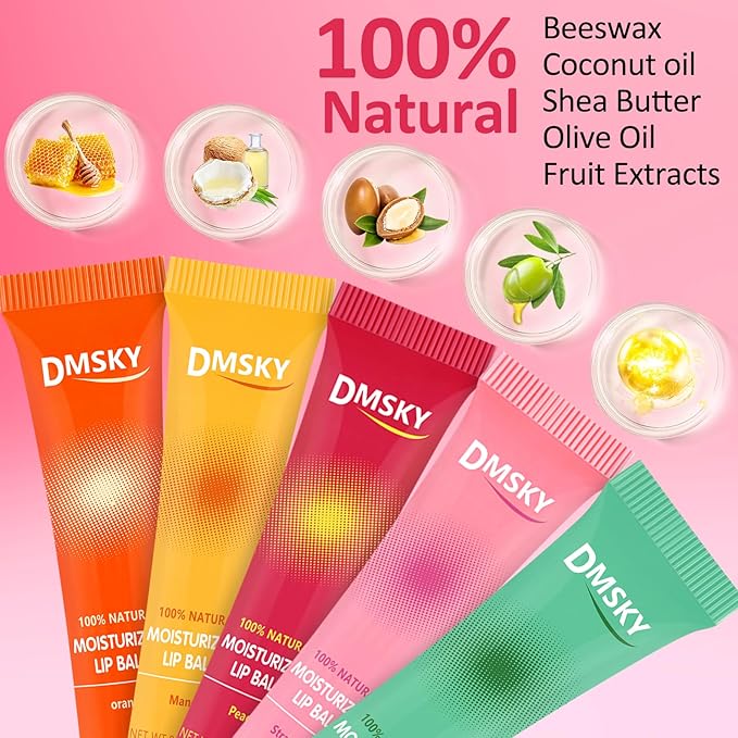 Dmsky Lip Gloss Set 24 Pack, Hydrating Squeeze Gloss