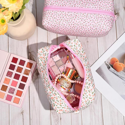Soidram pink makeup bag floral