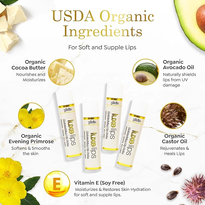 Luxe Beauty No-Beeswax, No-Petroleum Organic Lip Lipstick