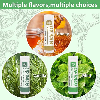 24 Pack Lip Balm Bulk, Vanilla