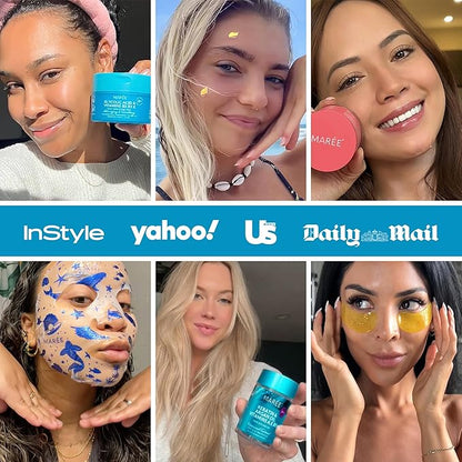 MAREE Ultimate Eye and Face Revitalization Bundle - 24K Gold Under Eye Patches & Collagen Facial Masks for Ageless Beauty for Total Skin Rejuvenation