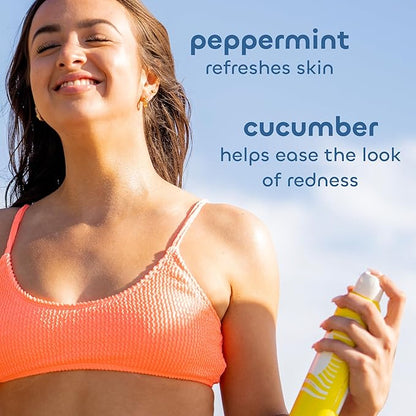 Seaweed Bath Co. Cooling Mist SPF 60 Sport Broad Spectrum Hybrid Sunscreen Spray, 6 Ounce (Pack of 2), Sustainably Harvested Seaweed, Aloe, Peppermint