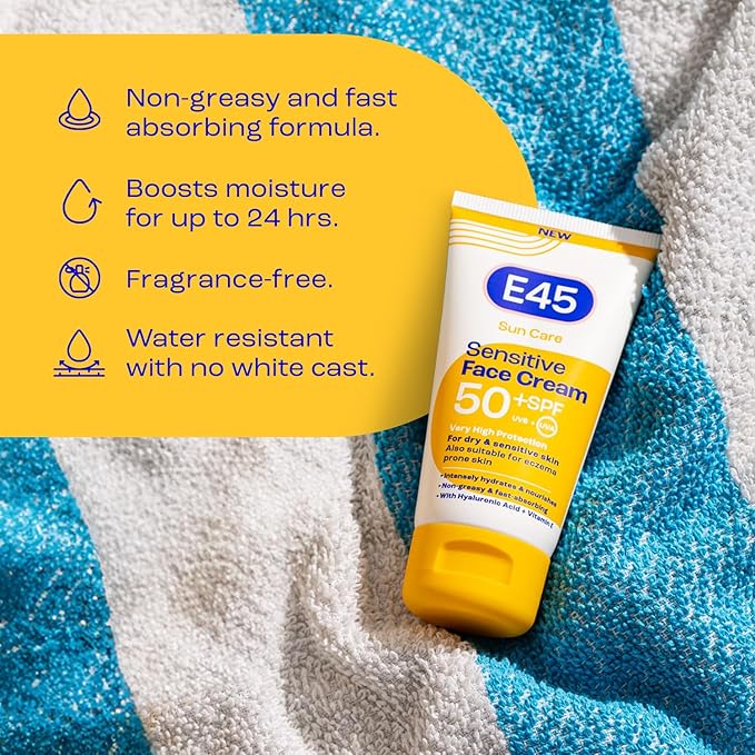 E45 SPF50 Sensative Face Cream, 1.69 Fl Oz (Pack of 1)