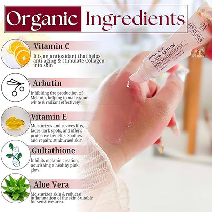 Merlena Pink Lip & Nip Serum 8ml