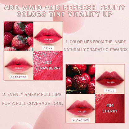 4 Pcs Fruit Lip Stain Set, lasting