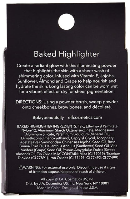 e.l.f. Baked Highlighter, Sheer Shimmering Color, Blush Gems, 0.16 Ounce