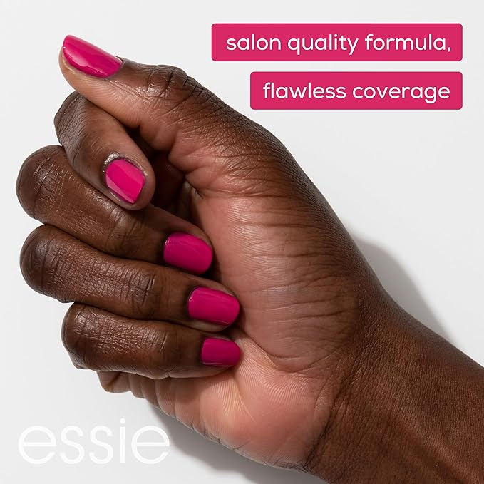 Essie Nail Polish, Salon-Quality, 8-Free Vegan, Rosy Pink, Vegan,
