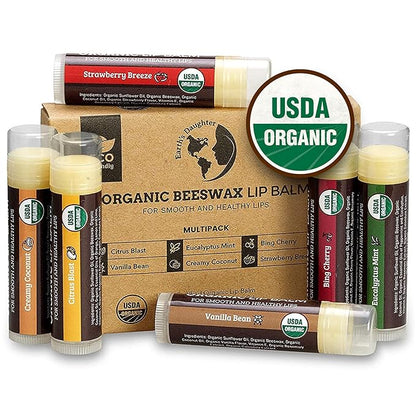 USDA Organic Lip Balm 6-Pack by