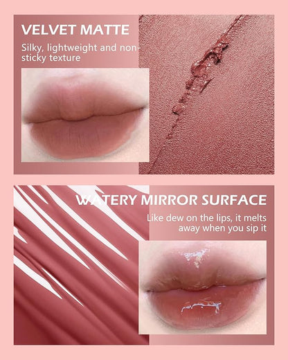 Matte Liquid Lipstick & Glow Lip Oil Gloss Glow