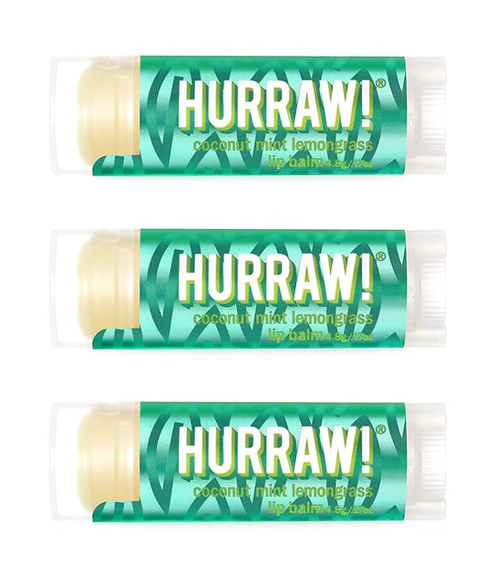 Hurraw! Coconut, Mint, Lemongrass (Pitta) Lip Palm