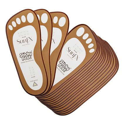 SunFX Disposable Sticky Feet Protectors (50-PAIRS) Spray Tan Feet Protector Pads for Sunless Airbrush Tanning
