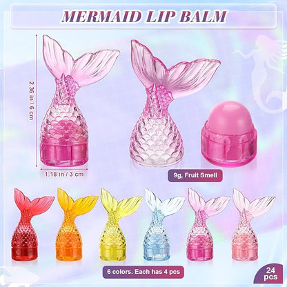 24 Pcs Mermaid Girl Birthday Party