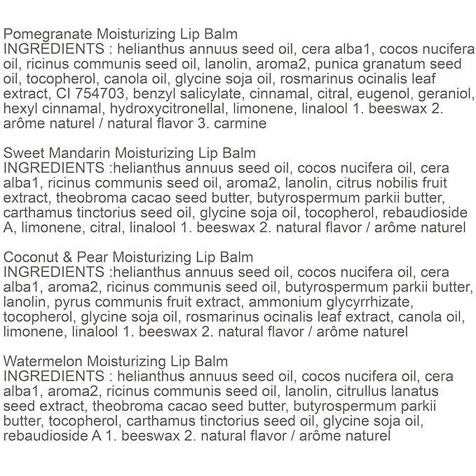 Burt's Bees Gifts, 4 Lip Balm Watermelon