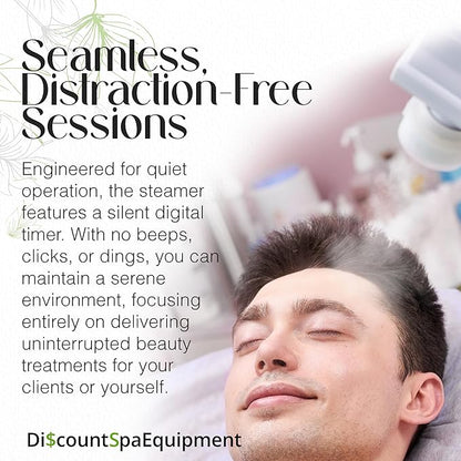 3-in-1 Ozone Facial Steamer, Facial Steamer for Esthetician with 5X Diopter Magnifying Lamp, 5-Piece Brush Set, Silent Timer & Aromatherapy, Facial Steamer Professional