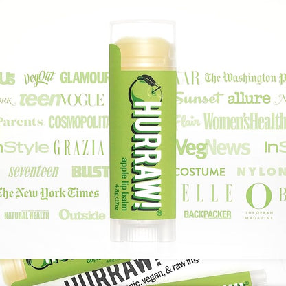 Hurraw! Apple Lip Balm, 3 Pack: