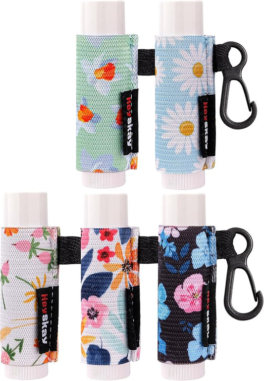 HEYSKAY Lip Balm Holder Keychain Compact Clip O