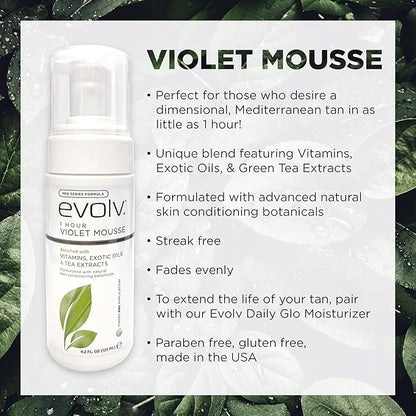 1 Hour Violet Mousse Vitamins, Exotic Oils & Tea Exts.