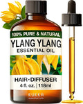 Kukka Ylang-Ylang Essential Oil for Diffuser & Skin - 4 Fl Oz - 100% Pure Natural Ylang Ylang Oil - Boasting a Long Lasting & Exotic Floral Scent fit for Hair, Aromatherapy & DIY Soap Making