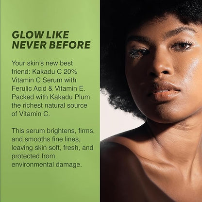 DERMAdoctor 20% Vitamin C Face Serum with Vitamin E & Ferulic Acid | Kakadu C Dermatologist-Formulated Anti-Aging, Hydrating & Discoloration Correcting Serum | Dark Spot Corrector - 1.0 fl oz